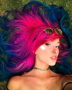 Kylie Hair, Rainbow Hair Color, Creative Hair, Bright Hair Colors