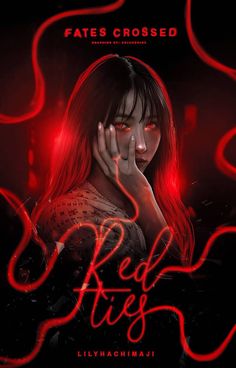 the poster for red lies, featuring a woman's face and her hands on her face