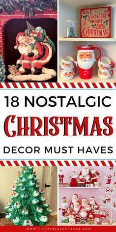 Vintage Christmas Decor Ideas, Holiday Decor Ideas, Retro Christmas Decorations, Vintage Christmas Crafts, Nostalgic Christmas, Vintage Christmas Decor, Vintage Holiday Decor, Christmas Decorations Bedroom