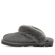 (WMNS) UGG Coquette Slipper 'Grey' 5125-GREY Uggs Slippers, Ugg Coquette Slippers, Grey Uggs, Ugg Coquette, Ugg Slippers, Gray Color, Slippers, Heels, Grey