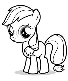 a little pony with big eyes coloring page