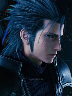 an image of a man with blue hair in the video game devilblade 2