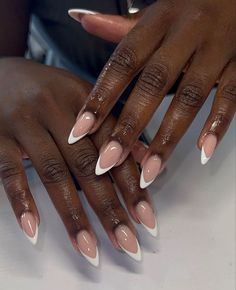 French Tip Nails Press on #springnails Simple Gel Extension Nails, Birthday Nails For Black Women, Nails On Dark Skin Hands, Brown Hands, Lash Sets, Moon Nails, Subtle Nails, Gel Nail Tips