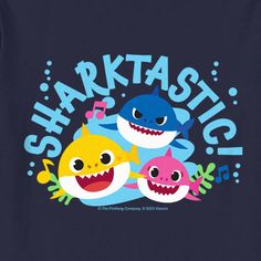 Join parents and kids alike for the viral children's chant that originated as a campfire song with officially licensed apparel for the whole family from the popular YouTube song, Baby Shark! This Toddlers' Baby Shark Sharktastic Family T-Shirt features a graphic of Baby, Mommy, and Daddy Shark swimming with the word: "Sharktastic," across the front. Grab some new Baby Shark apparel today and sing along to all your favorite songs in style! Shark Apparel, Campfire Song, Campfire Songs, Baby Mommy, Youtube Songs, Shark Swimming, Baby Shark, Campfire, New Baby