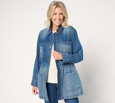 Elevate your everyday style with this denim field jacket. The versatile piece features a plaid lining and corduroy collar, making it the perfect layer for your favorite fall outfits. From the Joan Rivers Classics Collection®. Joan Rivers, Field Jacket, Blazer Fashion, Everyday Style, Everyday Fashion, Blazer Jacket, Fall Outfits, Plaid, Blazer