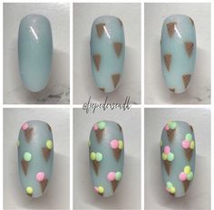 Food Nails, Unghie Nail Art, Nail Art For Beginners, Nail Art Designs Diy, Pretty Nail Art Designs, Nail Art Designs Videos, Diy Nail Designs, Pretty Nail Art, Cute Nail Art