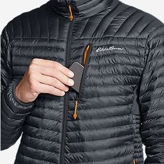 Men's Microtherm® 2.0 Down Jacket | Eddie Bauer Sports Outerwear With Functional Pockets And Long Sleeves, Sports Outerwear With Functional Pockets, Eddie Bauer, Down Jacket, Color Options, Color