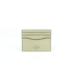 Coach Pale Green Lizard Embossed Leather Slim Id Card Case Nwt Cr844. Please View All Pictures And Zoom In. Item Details: 1 Id Slot 3 Card Slots Sv/Pale Green Cr844 Approximate Measurements: 4"L X 3"H. Please View Our Other Coach Items For Sale. Questions? Please Contact Us. Thank You For Looking! Classic Embossed Wallets For Formal Occasions, Beige Card Holder With Card Slots For Formal Use, Elegant Coach Card Holder With Card Slots, Luxury Coach Wallets, Elegant Beige Card Holder With Interior Slots, Beige Business Wallet, Elegant Embossed Rectangular Wallets, Classic Coach Card Holder With Coin Pocket, Elegant Coach Wallet With Interior Card Slots