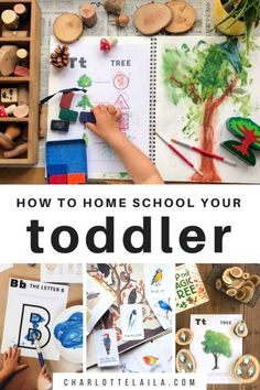 children's hands and their artwork work with the words how to homeschool your todd