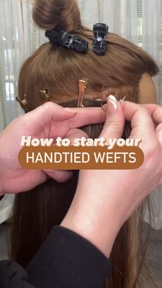 hairby.nikole on Instagram: 🧵 How to start your HTW 🪡 What do those stitches really look like 🤔 Here are our HTW Anchor with a “Skelton” stitch so you can see what… Salon Business Plan, Hair Extensions Tutorial, Bellami Hair Extensions, Lock Stitch, Hair Extentions, Isnt She Lovely