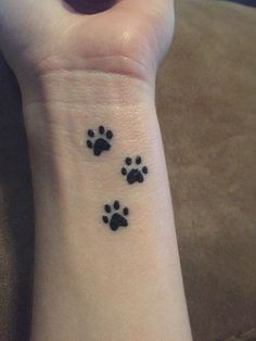 Paw Design Tattoo, Four Paw Print Tattoo, Simple Paw Print Tattoo Outline, Paw Print Tattoo Simple, 3 Paws Tattoo, Paw Print Tattoo On Finger, 3 Paw Print Tattoo, Three Paw Print Tattoo, Cute Cat Paw Tattoo