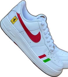 Ferrari Custom Air Force 1-shecustomize Custom White Sneakers For Gift, Customized White Sneakers As A Gift, Customized White Sneakers As Gift, Customized White Sneakers For Gift, White Sporty Sneakers, Casual White Custom Sneakers As Gift, White Casual Custom Sneakers Gift, Casual White Custom Sneakers Gift, Shoe Embroidery