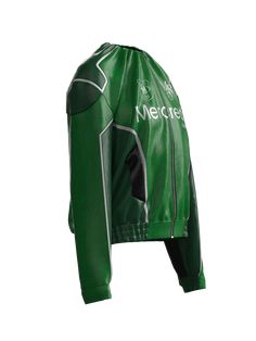 Biker jacket with brand's logo. THIS IS A DIGITAL ITEM, IT ONLY EXISTS DIGITALLY AND WILL BE APPLIED TO YOUR PHOTO(s) Color: green. Material: digital leather. Digital clothes fit all sizes. About the brand: Mardi Mercredi is a South Korean brand. The first collection for DRESSX was produced by focusing on clothes that cannot be created in reality. The famous painting jacket reminds the designer of painting work, and the metallic material feels like oil paint was made into an outfit. The collecti Casual Green Leather Jacket For Streetwear, Casual Green Leather Jacket For Winter, Green Leather Streetwear Jacket With Long Sleeves, Green Leather Jacket For Streetwear, Green Leather Jacket For Streetwear With Long Sleeves, Casual Green Biker Jacket For Winter, Casual Green Winter Biker Jacket, Green Long Sleeve Leather Jacket Casual Style, Casual Green Long Sleeve Leather Jacket