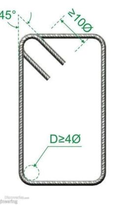 an image of a metal door frame with measurements