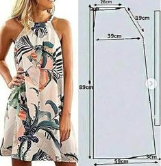 a women's dress size guide with measurements for the top and bottom half of it