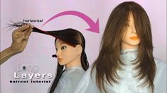 Layered Haircut Tutorial, Cosmetology Ideas, Long Layered Haircut, Hair Cut Guide, Haircut Tutorial, Hair Diy, Long Layered Haircuts, Layered Haircut, Long Layers