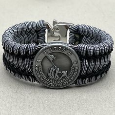 Marine Corps bracelet, Marine Corps veteran retirement gift, military jewelry, Semper Fi, antique silver Iwo Jima beaded medallion, EGA by SoulFocusParacord on Etsy Adjustable Silver Paracord Bracelets, Bracelet Marine, Usmc Gifts, Beaded Medallion, Military Jewelry, Marine Corps Veteran, Marine Mom, Iwo Jima, Semper Fi