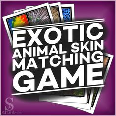 the exotic animal skin matching game is available for all ages and abilitiess to play