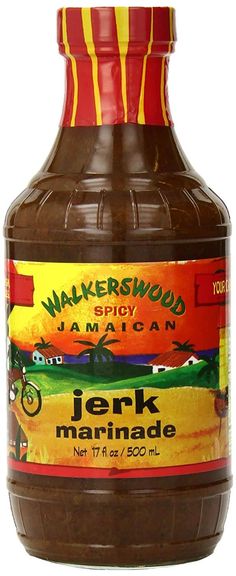 Walkerswood Spicy Jamaican Jerk Marinade Glass, 17 oz Sauces & Condiments Walkerswood Jamaican Jerk Sauce, Recipes Side Dishes, Jerk Marinade, Jerk Chicken Recipe, Jamaican Jerk Seasoning, Jamaican Jerk Chicken, Jamaican Dishes, Jamaican Food, Scotch Bonnet Pepper