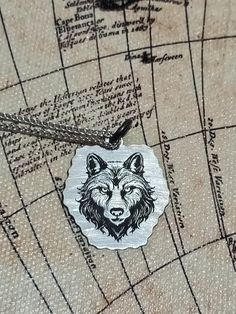 - Wolf Head Sterling Silver Necklace -This handmade Wolf Head silver necklace reflects the power of nature and the symbolic meanings of wolves. The wolf head motif represents strength, courage and loyalty, while the oxide in the necklace ensures it always looks natural. https://signioratelier.etsy.com -Mens Necklace, Wolf Head Pendant, Natural Rustic style,  Mens Silver Pendant, Men Silver Necklace, Rustic Pendant, Oxidized Pendant, Oxidized Men's Necklace, Brutal Style Men's Necklace, Brutal Si Silver Wolf Pendant Necklace, Silver Wolf Design Round Pendant Necklace, Silver Necklace With Wolf Design Round Pendant, Silver Round Pendant Necklace With Wolf Design, Silver Wolf Design Pendant Necklace, Sterling Silver Wolf Design Necklace As Gift, Sterling Silver Necklace With Wolf Design As Gift, Sterling Silver Necklace With Wolf Design For Gift, Men Silver Necklace