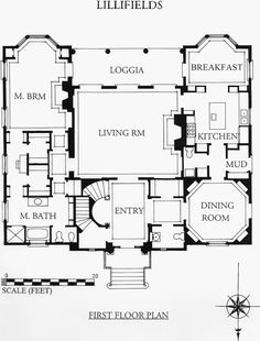 the first floor plan for an old house