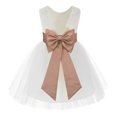 The elegant bodice feature is made of floral lace with soft tulle at the bottom. The waistline is decorated with a removable tiebow sash and to make this dress more elegant. The skirt has 3 layers, top 1st and 2nd layers is made of elegant tulle. 3rd is a layer of soft satin lining to bring comfort to your little girl while wearing the dress. The back of the dress has a button closure. Perfect for princess party, wedding, holiday, theme party, ceremony, birthday, stage performance, photo shoot, Holiday Theme Party, Dresses For Flower Girls, Flower Girl Dresses Knee Length, Recital Dress, Dresses Fancy, Ivory Lace Dress, Holiday Theme, Father Daughter Dance, Dance Recital