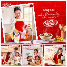 an advertisement for lifepoy is shown with pictures of people cooking in the kitchen