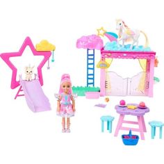 Barbie A Touch of Magic Chelsea Doll Playset with Baby Pegasus Barbie Pegasus, Chelsea Barbie, Barbie Chelsea Doll, Horse Toys, Barbie Outfits, Winged Horse, Pet Bunny