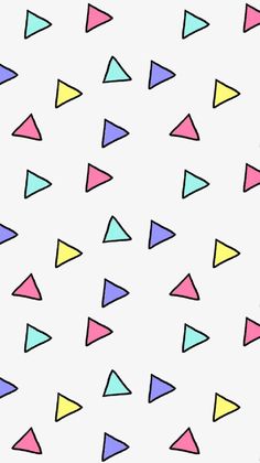 an image of colorful triangles on a white background for wallpaper or wrapping paper design