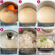 how to make rice in a pot with instructions on how to cook it and how to use it