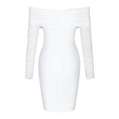 Sku: 1918 Made from the best quality bandage material. Formal Fitted Bandage Bodycon Dress, Fitted Bandage Dress For Formal Occasions, Formal Fitted Off-shoulder Bandage Dress, White Off Shoulder, Perfect Woman, Shape And Form, Blue Jacket, Bandage Dress, Dresses Xs