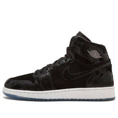 (GG) Air Jordan 1 Retro High 'Heiress' 832596-001 (AJ1/SNKR/Unisex/High Top/Basketball) Air Jordan 1 Retro High, Air Jordan 1 Retro, Jordan 1 Retro High, Jordan 1 Retro, Stylish Sneakers, Air Jordan 1, Jordan 1, Black Suede, High Top