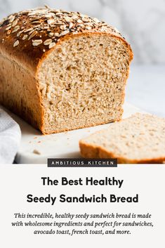 the best healthy seedy sandwich bread