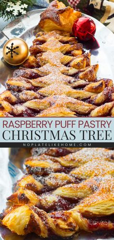 Looking for the best Christmas dessert recipe? This Raspberry Puff Pastry Christmas Tree is a pull-apart Christmas tree-shaped dessert that’s festive and delicious. You have to try this easy Christmas treat! Christmas Tree Twist Pastry, Christmas Candy Cane Pastry, Christmas Desserts Pastry, Christmas Tree Bake, Christmas Breakfast Puff Pastry, Christmas Tree Breakfast Pastry, Pastry Tree Christmas, Puff Pastry Pull Apart Christmas Tree, Puff Pastry Tree Christmas Recipe