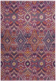 an area rug with various colors and patterns