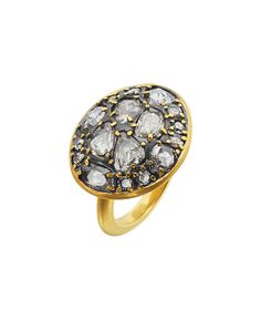 Tortoise ring melds the fluid interplay of rose-cut diamonds into one integrated surface of light, an effect simultaneously calming and enlivening. 18kt yellow gold Rose cut champagne diamonds 3 cts Length: 7/8" (22 mm) Width: 3/4" (20 mm) Height: 1/4" (6 mm) Size: 7- can be sized up or down Tortoise Ring, Champagne Diamond, Skeleton Watch, Rose Cut Diamond, 4 20, Druzy Ring, Rose Cut, Gold Rose, Tortoise