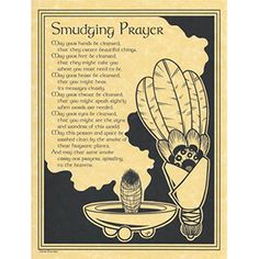 A great reference to keep hanging by your altar space, the Smudging Prayer poster offers you words to speak during your smudging ritual, when the sacred smoke will help carry your prayers. 8 1/2" x 11" Incense For Banishing, Smudge Prayer Cleansing, Smudging Prayer, Sage Smudging, Spells Witchcraft, Printed Sheets, Evil Spirits, Spell Book, Reiki Healing