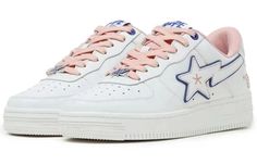 A BATHING APE Bape Sta x Bapy 'Pink White' BPYSNSN0061C (SNKR/Skate/Casual/Women's) Bape Sta, Ape Bape, Bathing Ape, A Bathing Ape, Skate Shoes, Shoe Collection, Pink White, Casual Women, Pink