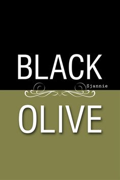 black and olive are the same color as each other in this type of font design