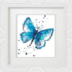 Elephant Cross Stitch, Butterfly Cross Stitch Pattern, Nursery Cross Stitch, Watercolor Butterfly, Small Canvas Paintings, Butterfly Cross Stitch, Cat Cross Stitch Pattern, Animal Cross Stitch Patterns