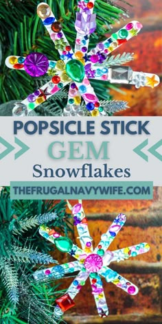 popsicle stick snowflakes are the perfect christmas ornament