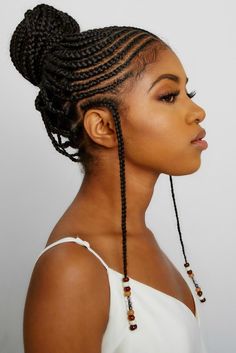 Conrows Lines And Braids With Beads, Conrows Lines For Black Women Long, Conrows Lines, Conrows Lines Natural Hair Short, Conrows Lines And Braids, Hair Dude, Braids Festival, Braids Natural, Braids Styling