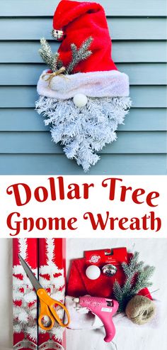 gnome wreath Christmas Gnome Wreath, Christmas Knomes, Christmas Wreath Decor, Diy Christmas Door, Gnome Wreath, Dollar Tree Christmas Decor, Dollar Store Christmas Crafts, Homemade Wreaths