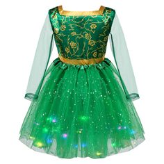 Kids Fiona Cosplay Princess Costume Children Cartoon Disguise Girls Dress Shirt Skirt Outfits Shrek Fiona, Shrek Character, Princess Fiona, Princess Dress Kids