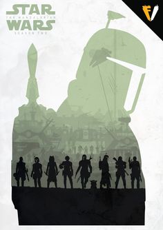 star wars poster with silhouettes of soldiers