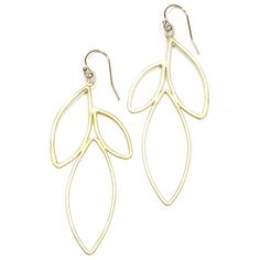 Big but delicate leaf outline earrings. Super-light weight. Beautiful movement. Length: Approx. 2.5" long. Material: Available in 18K gold-vermeil or sterling silver. Geometric Leaf, Leaf Outline, Gold Leaf Earrings, Stylish Earring, Stylish Jewelry, Center Stage, Leaf Earrings, Gold Vermeil, Sterling Silver Earrings