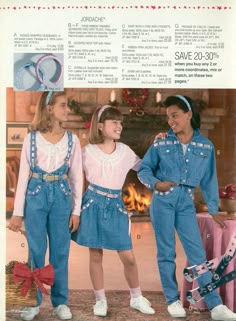 1990s Life, Matching Kids Outfits, Jcpenney Christmas Catalog, 80s Fashion Outfits, Vintage Kids Fashion, Girls Denim Skirts, Fashion 1990s, Christmas Pageant