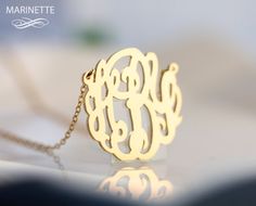 love Gold Monogram Initial Necklace For Formal Occasions, Gold Monogram Initial Necklace For Formal Events, Formal Initial Pendant Necklace With Monogram, Formal Monogram Initial Pendant Necklace, Formal Monogram Initial Necklace, Elegant Gold Monogram Necklace, Elegant Gold Monogram Name Necklace, Elegant Formal Monogram Initial Necklace, Elegant Round Monogram Name Necklace