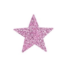 a pink glitter star on a white background