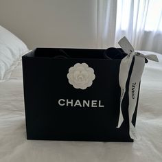 Chanel Shopping Bag W/ Camelia & Ribbon Great Condition. Perfect Addition To Display In Your Closet! Designer White Bags For Gifts, Designer White Bags As Gifts, Chanel Black And White, Chanel Tote, Luxe Life, Pink Chanel, Classic Handbags, Bag Packaging, Chanel Deauville Tote Bag